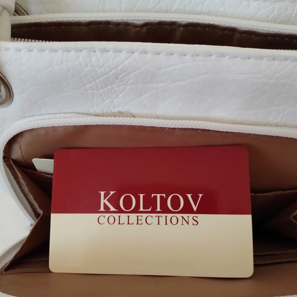 Koltov Collection White Double Handle Handbag NWT - Picture 10 of 10